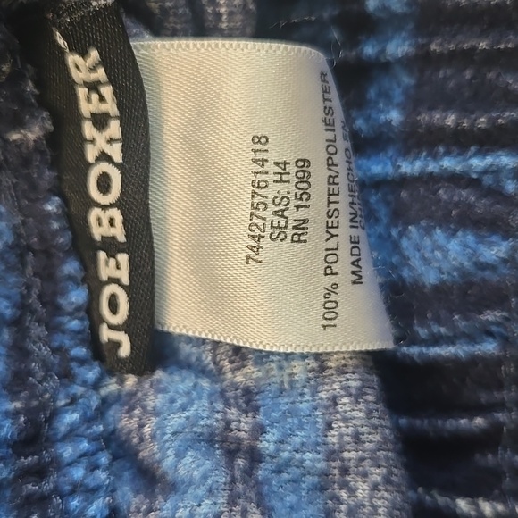 Joe Boxer Blue and Black Lounge Pants Polyester Size XL - Picture 2 of 3